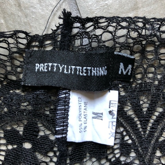 Prettylittlethings Plunge Delicate Daisy Lace Bodysuit romper teddy. size M - Picture 13 of 16